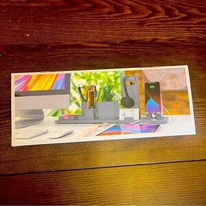 Modular Desktop Organizer
Built-in Dual AC Outlets Dual USB Cell Stand Desk Lamp